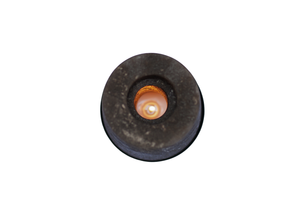 Grey Potohar Salt Candle Stand