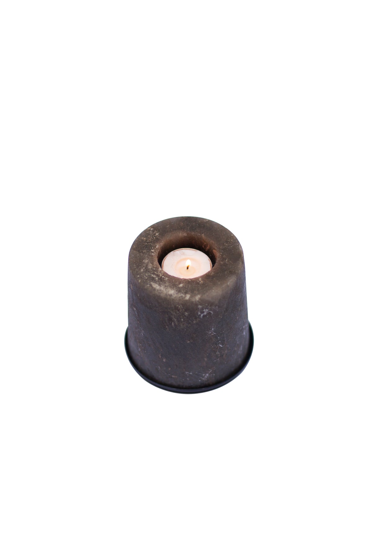 Grey Potohar Salt Candle Stand